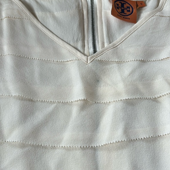 Tory Burch Silk Ruffle Shirt Size 12 - Picture 7 of 7